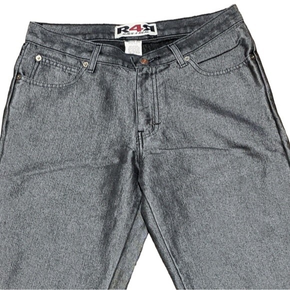 R4R Rave 4 Real shimmer metallic like grey Y2K vintage jeans size 11 Junior - Picture 9 of 10